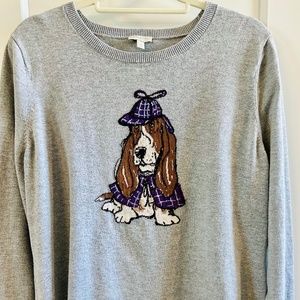 Talbots Sherlock Hound pullover sweater XL Petite